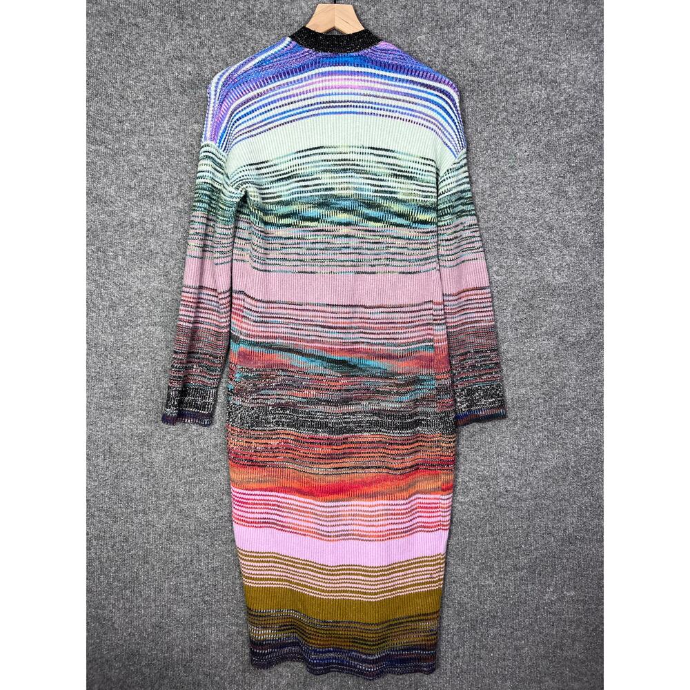 Anthropologie Space-Dyed Longline‎ Cardigan Multi color Size XS/S - Picture 3 of 10